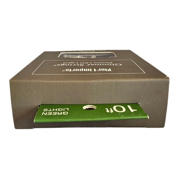 NEW Pier 1 Imports Glimmer Strings GREEN Lights 10 Feet - 60 Lights Flexible LED - Picture 6 of 7